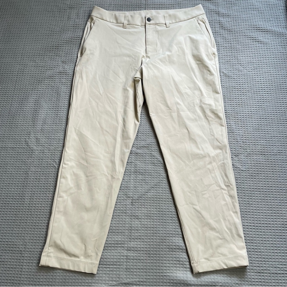 Lululemon ABC Slim Fit Pants 34x28 Men’s Warpstreme Khaki Stretch Performance